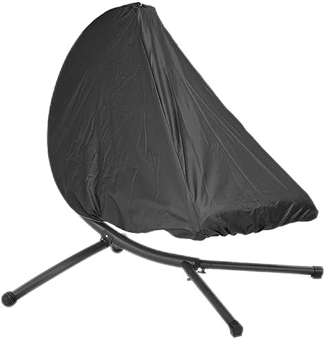 Hängeliege Abdeckung Wasserdicht, Schutzhülle für Schwingliege, Schwebeliege Abdeckhaube mit Schnallenriemen Winddicht, UV-Beständiges 420D Oxford Gewebe - Schwarz(200 * 120 * 200cm)