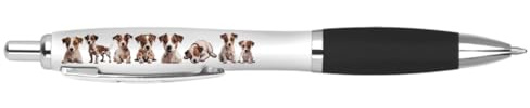 DV DESIGN 1 x Jack Russell svart penngrepp – hundar valp hund husdjur djur älskare skämt stationär skola lärare jul födelsedag vän flickor pojkar #81266