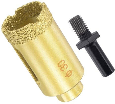 CoCud Diamond Drill Bits Set, 30mm Cutting Diameter, Brazed Diamond Core Drill Bits with M10 Arbor Adapter - (Applications: for Tile Ceramic Marble Stone Glass)