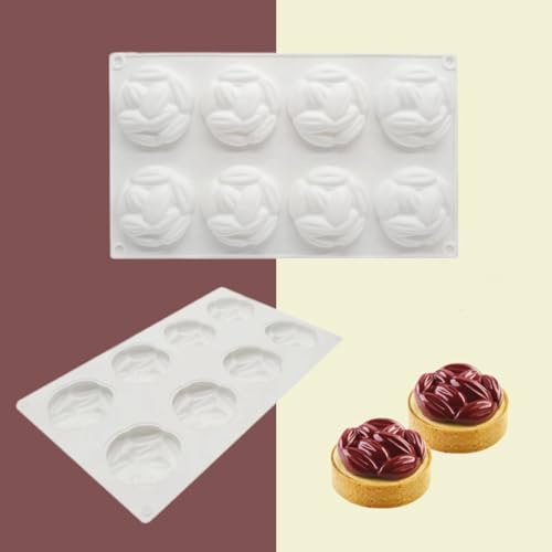 Stampo in silicone per la cottura di torte, stampi per sapone, stampi in silicone a forma di fiore per dessert francese fatto in casa, stampo per pasticceria, cioccolato, gelatina, stampo per