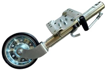 Bootsanhänger-Wagenheber mit Rad – Schwenkbarer Anhänger-Wagenheber, Schwerer Anhänger, Stützlast 680 kg/einziehbares 26 cm/20 cm Stahlring-Führungsrad/Wohnwagenanhänger-Rad/für Anhänger/Wohnwagen (A