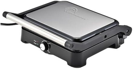 LITTLE BALANCE 8744 Speed Grill, Grill Viande électrique, Multifonction, Viande, Légumes, Paninis, Plaques sans PFAS, Antiadhésif, 2000 W, Noir