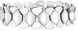 Breil, Collezione Hexagonia, Bracciale Donna in Acciaio Lucido Semi-rigido a Maglie Esagonali, Chiusura a Gioielleria, Lunghezza Regolabile