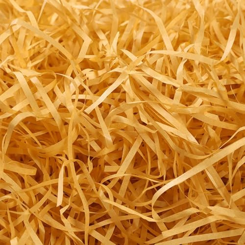 LUMoony 500 g Raffia strimlat papper fyllningsmaterial strimlat papper gram krossat papper kraftpapper raffia presentpapper påskgräs för gör-det-själv fest presentdekoration korgfyllning