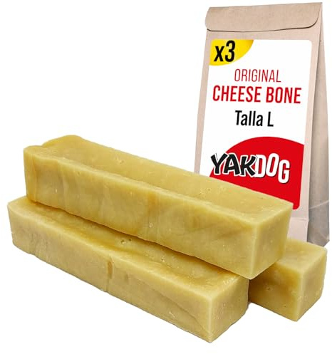 YAKDOG – Käsesticks für Hunde – Langanhaltende Kausnacks – 100% Natürlich – Traditionell aus dem Himalaya – Hergestellt in Belgien – L - 3 Stück
