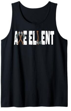The Axe-ellent Target: Funny Viking Hatchet Throwing Axes Tank Top