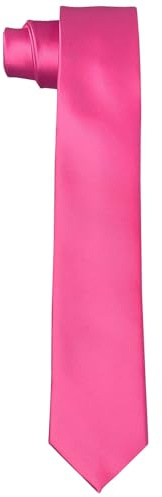 DonDon Krawatten für Herren handgefertigt Seiden-Look 6 cm Krawatte Magenta