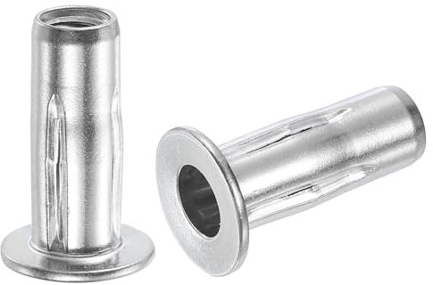 QUARKZMAN 5/16-18 Écrous aveugles Multi-Grip, 6pcs Écrou d'insertion fileté à tête plate pré-bombée en acier inoxydable 304 Plus Écrous pour la construction industrielle