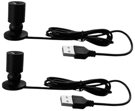 POPETPOP 2stücke Usb Led Spotlight Warmweiß Kleine Kabinett Vitrinen Deko Leuchten Für Schmuckschränke Und Displaybeleuchtung Usb-anschluss Tragbar Langlebig