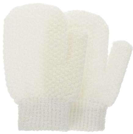 Ipetboom 2 Pièces Mitaines Exfoliantes pour Corps Bain Accessoires Moussants de Douche Outil Exfoliant pour Corps