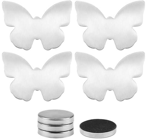 Jinsion 4 Stück Tischdeckenbeschwerer Magnet, Edelstahl Tischdeckenbeschwerer Extra Schwer, 53g Tischdeckenbeschwerer für Draußen, Tischtuchbeschwerer für Familie Draußen Party, Garten, Picknick