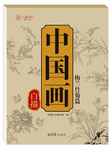 RynoPulse Cuaderno De Dibujo Lineal De Pintura China, Adecuado Para Que Los Principiantes Practiquen Bocetos Y Trazos RáPidos. (Ciruela, orquídea, bambú y crisantemo)