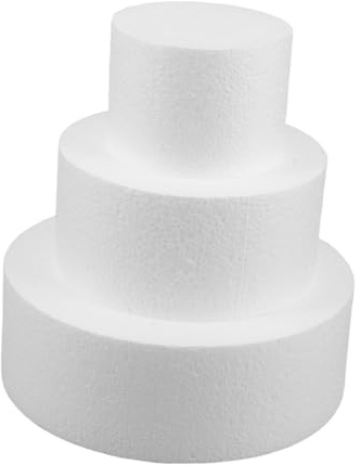 DOITOOL 3piezas Moldes De Espuma Blanca Para Tartas De Práctica Maniquíes Escalonados Perfectos Para Bricolaje De Pasteles