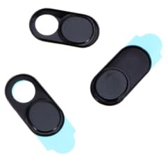 Operitacx Cubierta Deslizante para Cámara Web para Ordenador, Portátil y Smartphone, Diseño Ultrafino, Plástico Abs Resistente al Calor, Color Negro, Protección de Privacidad para Usuarios