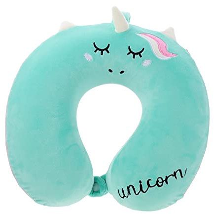 GALPADA Almohada De Unicornio Forma Almohada Cervical para Viaje Cuello para Coche y Avión Fabricada Memory Foam