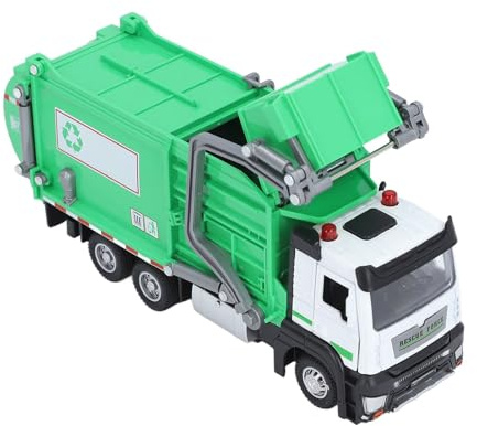 RIZGHWOY Camion à Ordures en Alliage, Conception Réaliste, Modèle de Véhicule de Déchets pour Affichage de Chambre d'enfants