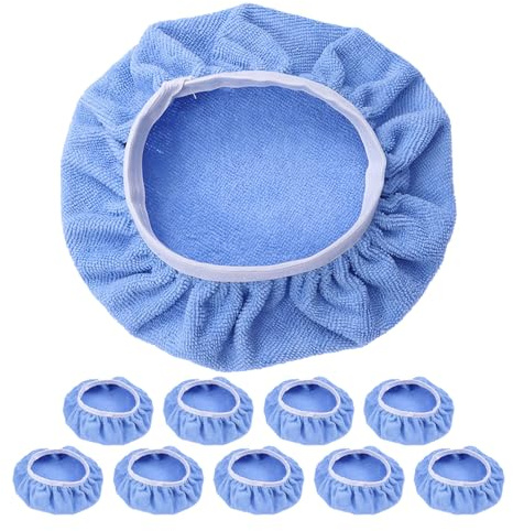 DECORNIJIA Tamponi Lucidanti in Microfibra per Auto 10 Pezzi 9-10 Pollici Copritamponi per Cofani Lucidanti Lavabili Riutilizzabili per Ceratura e Pulizia Veicoli