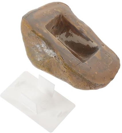 Sosoport Stone Key Hider Resin Outdoor Key Storage Box Weatherproof Fake Stone Design for Garden Decorative Safe