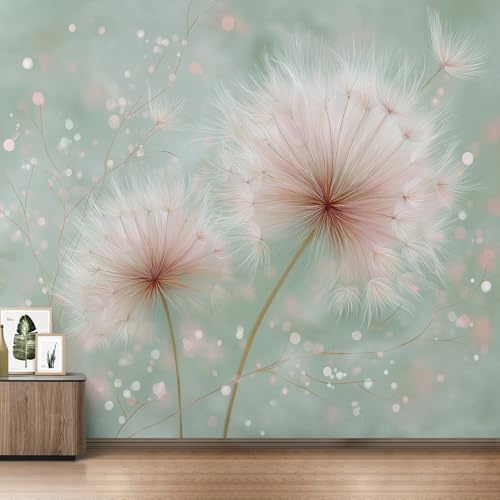 Generisch Pusteblumen Tapete Schlafzimmer, Tapeten Rustikaler Wildblumen Natur Löwenzahnen Tapete Fototapete Wohnzimmer Vliestapete, Wallpaper, Wandtapete, Mustertapete, Wand Deko 150 x 105 cm GI&3