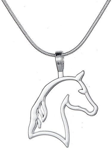 Collar con colgante de cabeza de caballo de estilo étnico vintage para mujeres y niñas, regalo de joyería para cumpleaños, aniversario, día de la madre, Acero inoxidable