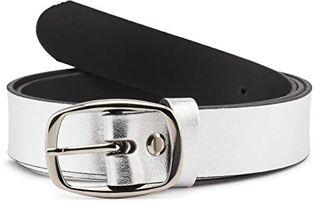 Merry Style Damen Gürtel Ledergürtel D41(Silber, 95 cm (Gesamtlänge 114 cm))