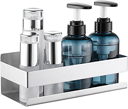 KES Estanteria Baño Estanterias de Ducha Acero Inoxidable SUS304 Estante Ducha 23CM Estanterias Montaje en Pared Cepillado, BSC205S23B-2