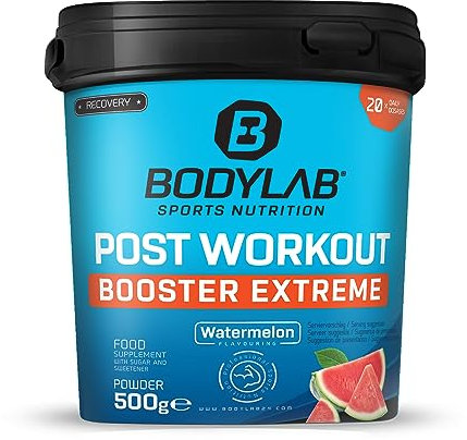 Bodylab24 Post Workout Extreme Wassermelone 500g, mit Aminosäuren (darunter die BCAA im Verhältnis 2:1:1), Vitamine, Mineralstoffe & Kreatin, ideal zur Regeneration nach dem Training
