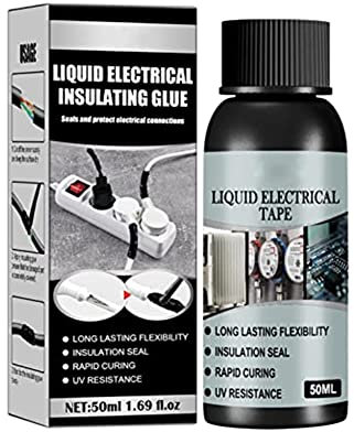 HADAVAKA 50ml Liquid Insulating Rubber Coat, Liquid Insulation Electrical Tape Tube Paste Fast Dry Tape,Suit for Indoor & Outdoor Use, High Temperature Resistant Flame Retardant Glue (black)