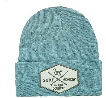 Surf Monkey Strickmütze für Herren und Damen, recycelt, Einheitsgröße, Winter/Herbst, hellblau, One size