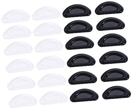 COLLBATH 12 Paar Silikon Nasenpads Für Brillen Rutschfest Selbstklebend Halbmondform Brillenzubehör