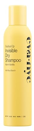 Eva NYC Invisible Dry Shampoo Spray - Oil-Absorbing, Removes Odor & No White Cast - Freshen Up Dry Shampoo For Women - For Light, Dark + Oily Hair - Warm Vanilla Scent - 5.3 oz