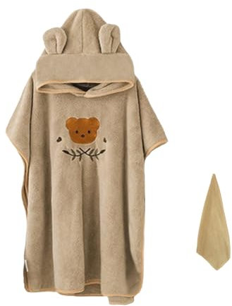 HAGOT Asciugamani Con Cappuccio Indossabile per Bambini, Asciugamano Con Cappuccio per Neonati, Asciugamani Ultra Morbidi per Neonati, Super Assorbente e Lavabile