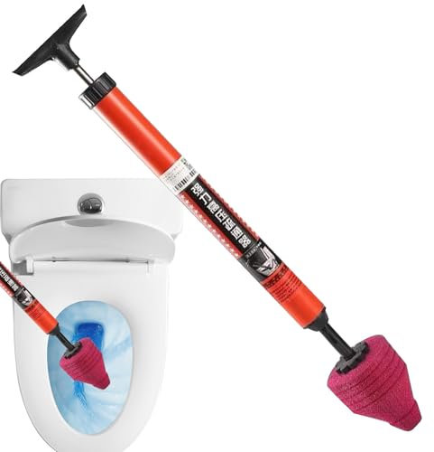 Air Pressure Toilet Plunger – High Pressure Hydraulic Device for Unclogging the Bathroom, Powerful Toilet Plunger | Toilet Disclogging Tool with Ergonomic Handle, Man Plunger