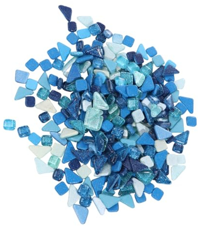iplusmile Piedras de Cristal Irregulares Azules para Manualidades DIY Granulado Brillante Resistente al Calor y Humedad para Decoración del Hogar
