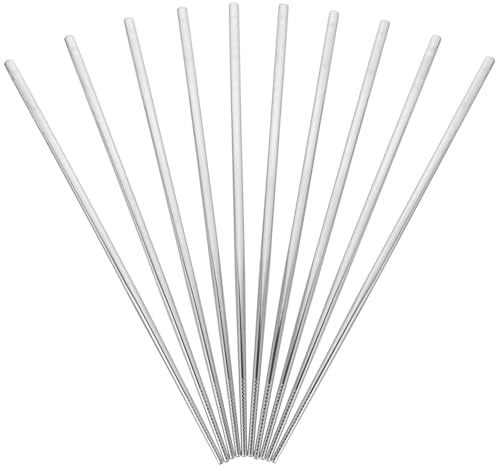 ROMISBABA Set 5 Paia Bacchette in Acciaio Inox 304 Antiscivolo Incisione Stoviglie Leggere e Resistenti Alte Temperature Perfette per Uso Domestico e All’Aperto