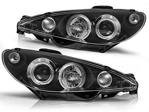 Phares avant Peugeot 206 02- angel eyes noir