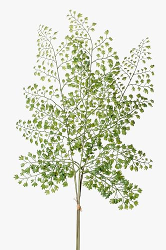 artplants.de Kunstzweig Frauenhaarfarn Zweig Halima, grün, 60cm - Künstlicher Venushaarfarn