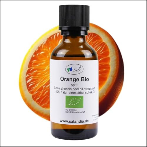 Sala Orangenöl ätherisches Öl süß kaltgepresst naturrein BIO - zum Verzehr - 100% naturrein (50 ml)