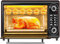 48L Oven Household Mini Oven Intelligent Timing Temperature Control Electric Oven Includes Bake Pan Broil Rack stainless Steel Tongs (Color : Red)