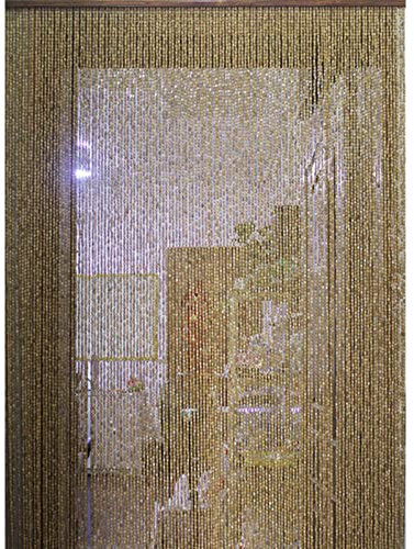 LEOSXA Natural Wood and Bamboo Beaded Curtain,Wood Beaded Door Beads,Wall Hanging Doorway Curtain Room Divider,Fly Screen Curtain,for Room Kitchen Entrance Partition,customizable (140 str