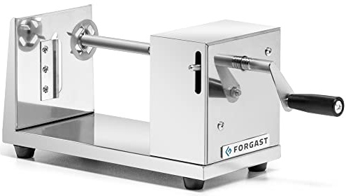Forgast Cortafiambres profesional | Acero inoxidable | Pies antideslizantes | Corta y espiraliza verduras | Para patatas calabacines cebollas zanahorias | Ideal para pasta de verduras y otras formas