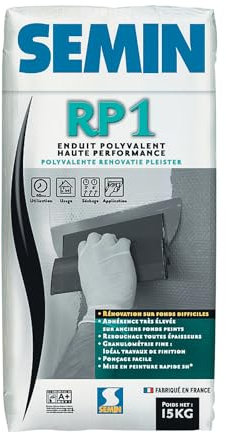 Semin Enduit de Rénovation Polyvalent RP1 - Intérieur - Poudre - Sac 15 kg