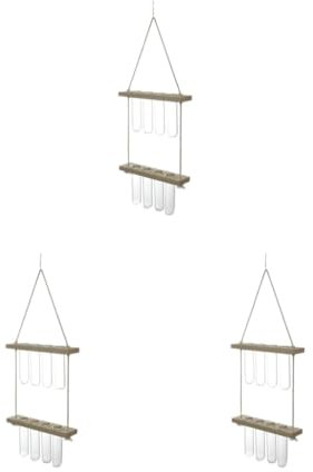 Glasvasen zum Aufhängen, für Blumen, Pflanzen, Hydrokultur, Reagenzglas, Behälter, Dekor, Stil 1, 3 Stück