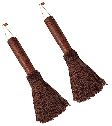 IMIKEYA Heat-Resistant Pot Brush for Cleaning Woks Kitchen Cleaning Tool Coconut Fiber and Wood Handle