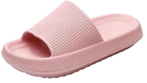 Badelatschen Damen | Gästehausschuhe | Flip Flops Herren und Damen | Badeschlappen mit Anti-Rutsch-Beschichtung – Wasserdichte, ergonomische Hausschuhe für alle Jahreszeiten | FLIPSY (pink, 38/39)