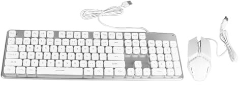 Elprico Gaming-Tastatur und Maus-Set, 104 Tasten, RGB-Licht, PC-Gaming-Tastatur, Büro-Tastatur, RGB-Gaming-Maus mit Hintergrundbeleuchtung Zum Arbeiten oder Einsteiger-Gaming, Bürogerät