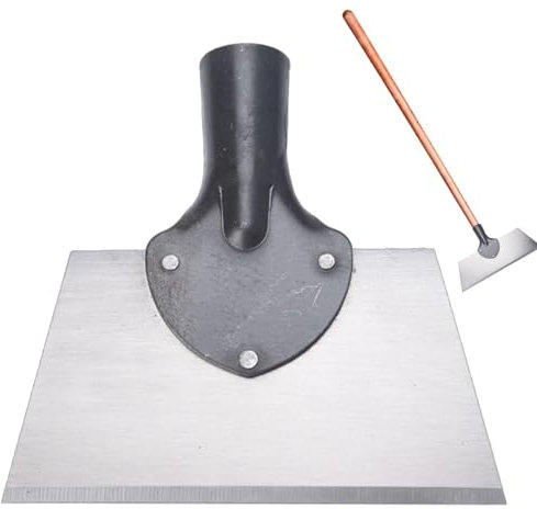Pelle de Jardin, Pelle Plate pour aménagement paysager - Outil grattoir pour Mauvaises Herbes avec Pelle Plate - Pelle à Bords Plats Grattoir extérieur Pelle en Acier pour Outils de désherbage,