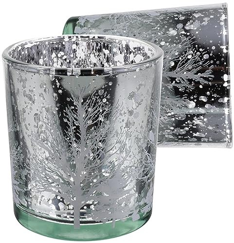 Alipis 2stücke Glas Teelichthalter Weihnachten Dekoration Für Zuhause Weihnachtskerzenhalter Tischkerzenhalter Schreibtischkerzenhalter Weihnachtsfeierdeko