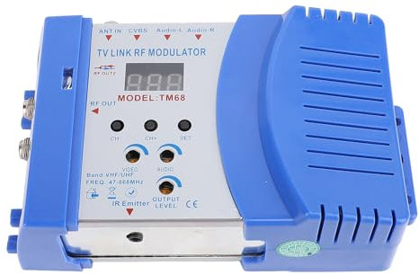 Transformador Convertidor De Enlace Modulador RF para Ntsc VHF PAL Tm68 Estándar, Convertidor para TV Video, Transmisor RF para Televisión PAL Ntsc, Distribución (Enchufe de la