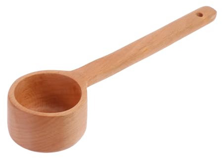 TIDTALEO 1stück Holzkaffeelöffel Messlöffel Aus Buchenholz Für Kaffeebohnen Tee Und Milchpulver Für Küche Und Unterwegs Mit Praktischem Aufhängeloch